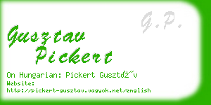 gusztav pickert business card